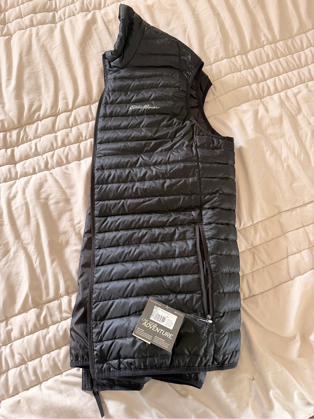 Eddie Bauer Women's Black Quilted Packable Vest